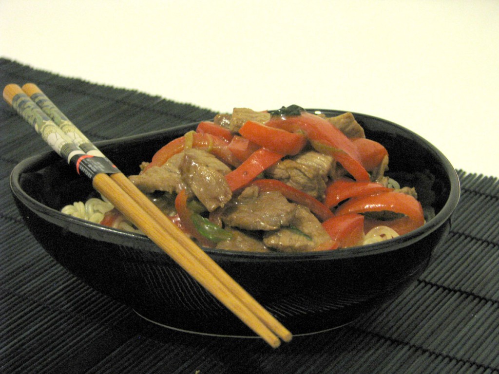 μοσχάρι stir-fry με oyster sauce